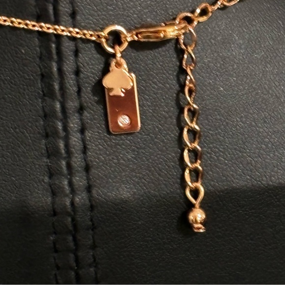 Kate Spade Flamingo enamel and rhinestone on a rose gold chain - Picture 4 of 6